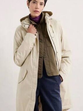 Seasalt Cornwall Plant Hunter Waterproof Parka Coat US-6 UK-10